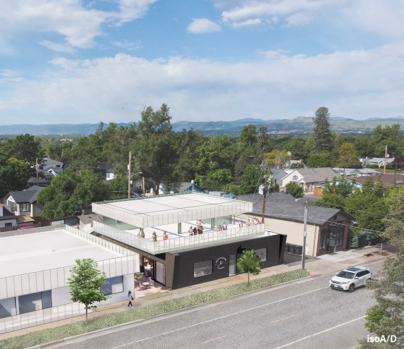 rendering of an aerial shot of a building